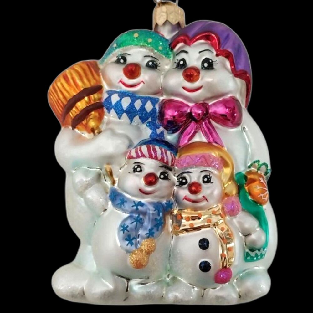 Christopher Radko "Winter Portrait" Snowmen Ornament